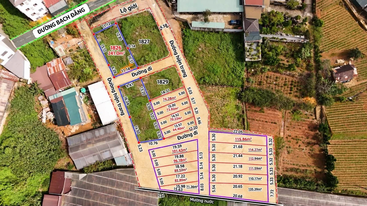Bán 20 lô đất Bạch Đằng Đà Lạt, 64-120m², từ 1,5 tỷ - Ảnh thu nhỏ 2