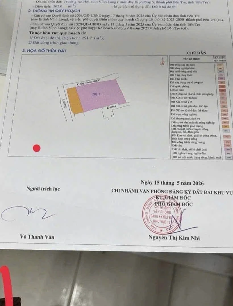 Bán đất thổ cư 375m² trung tâm Bến Tre 1 tỷ 390 - Ảnh thu nhỏ 4