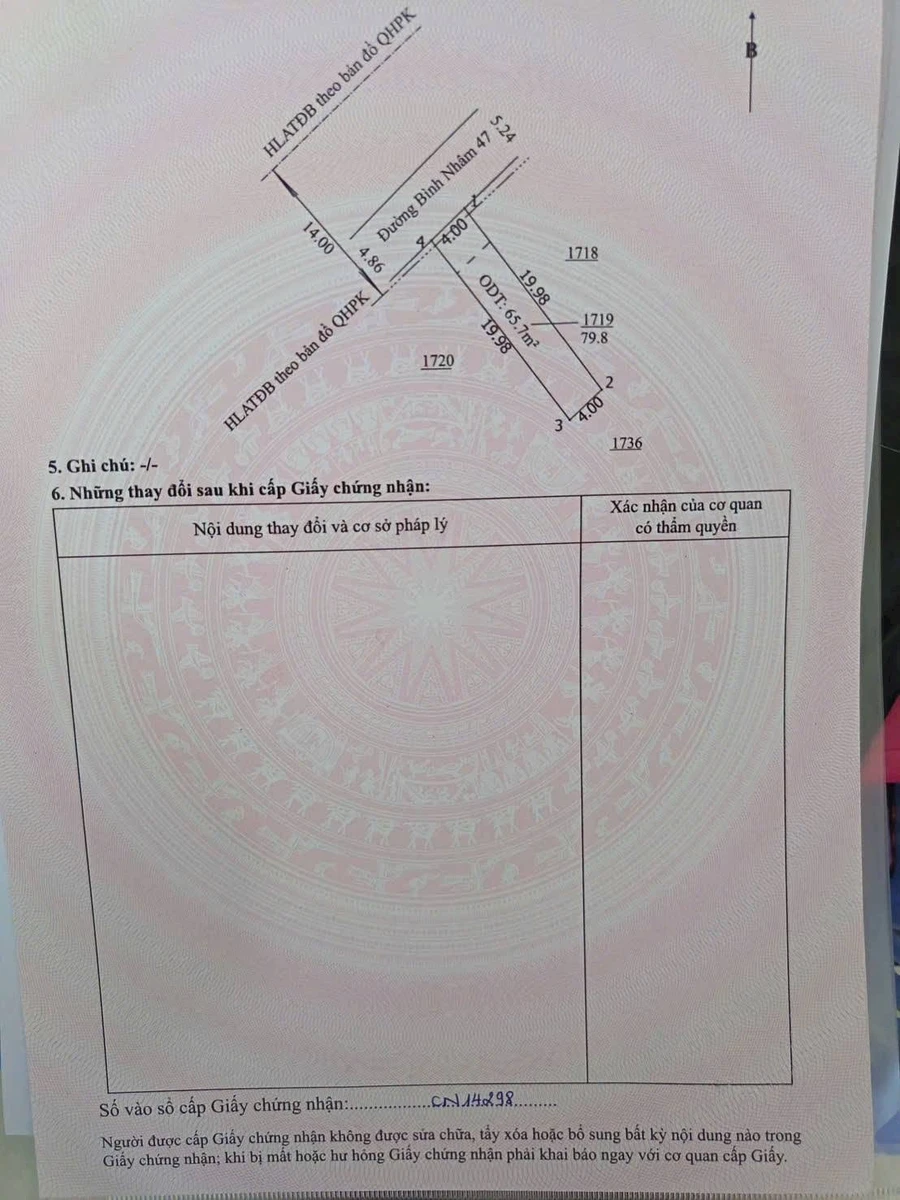 Bán đất Bình Tân 79.8m2 gần chợ Bình Nhâm 2.6 tỷ - Ảnh thu nhỏ 2