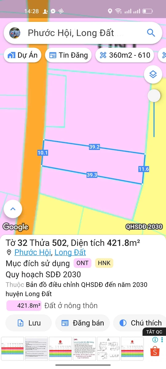 Bán đất 421m² tại xã Phước Hải, Nhà Bè, giá 2.39 tỷ - Ảnh thu nhỏ 5