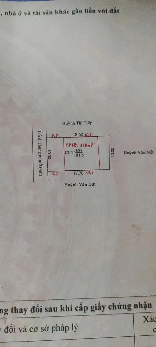 Bán đất Định Hoà Thủ Dầu Một 180m2, 2 tỷ 650 triệu - Ảnh 1
