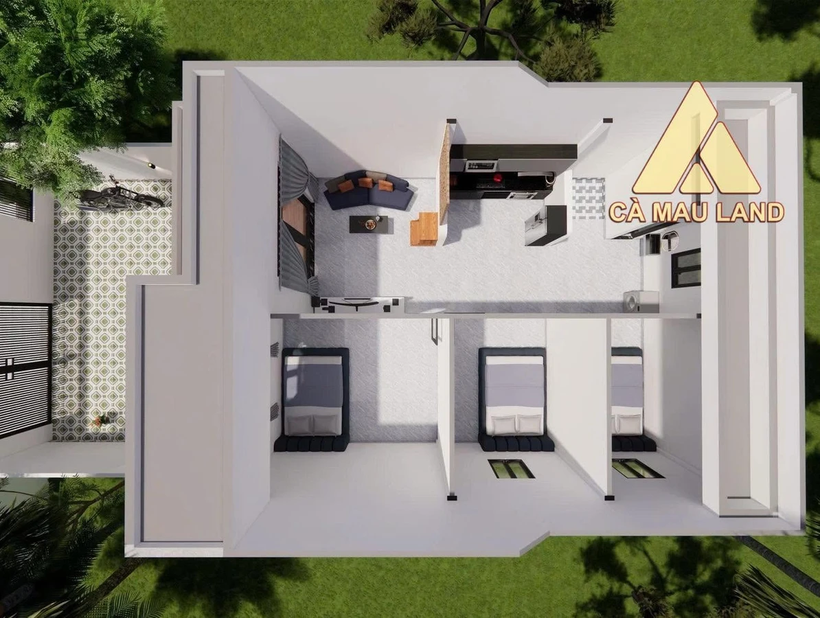Bán nhà cấp 4 3 phòng ngủ 80m² An Xuyên Cà Mau - Ảnh thu nhỏ 3