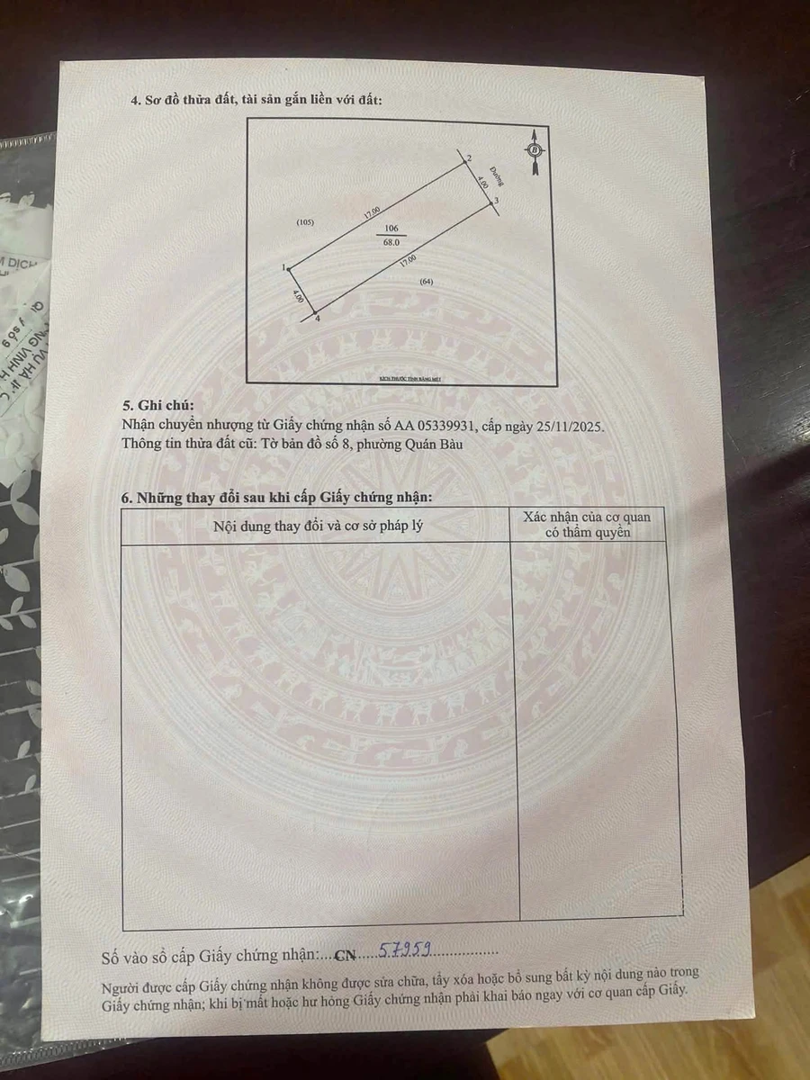 Bán đất Quán Bàu 68m² hướng Đông Bắc 3.2 tỷ - Ảnh thu nhỏ 2