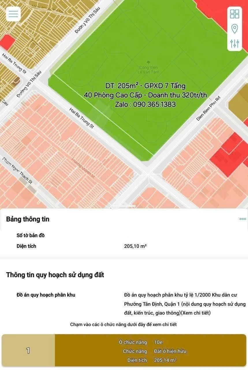 Bán nhà Quận 1 205m² Võ Thị Sáu, 41 tỷ, gần công viên - Ảnh 1