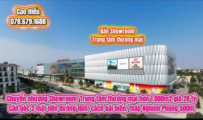 Bán Showroom Trung tâm thương mại 1.000m2 giá 28 tỷ Phú Yên