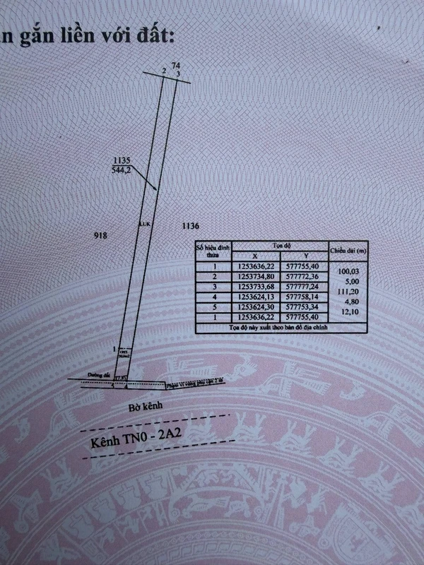 Bán đất 575m² có thổ cư Hoài An 280 triệu