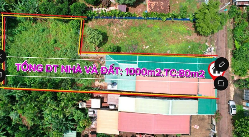 Bán nhà vườn mặt tiền Buôn Huê 1.000m2, Đắk Lắk