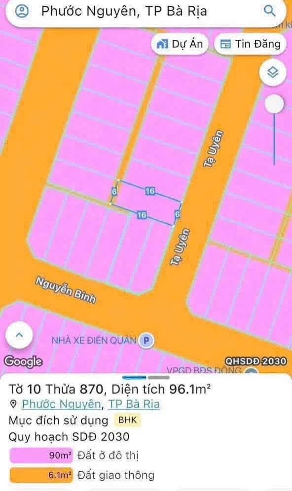 Bán đất mặt tiền Tạ Uyên, Bà Rịa, 96m² - Ảnh thu nhỏ 4