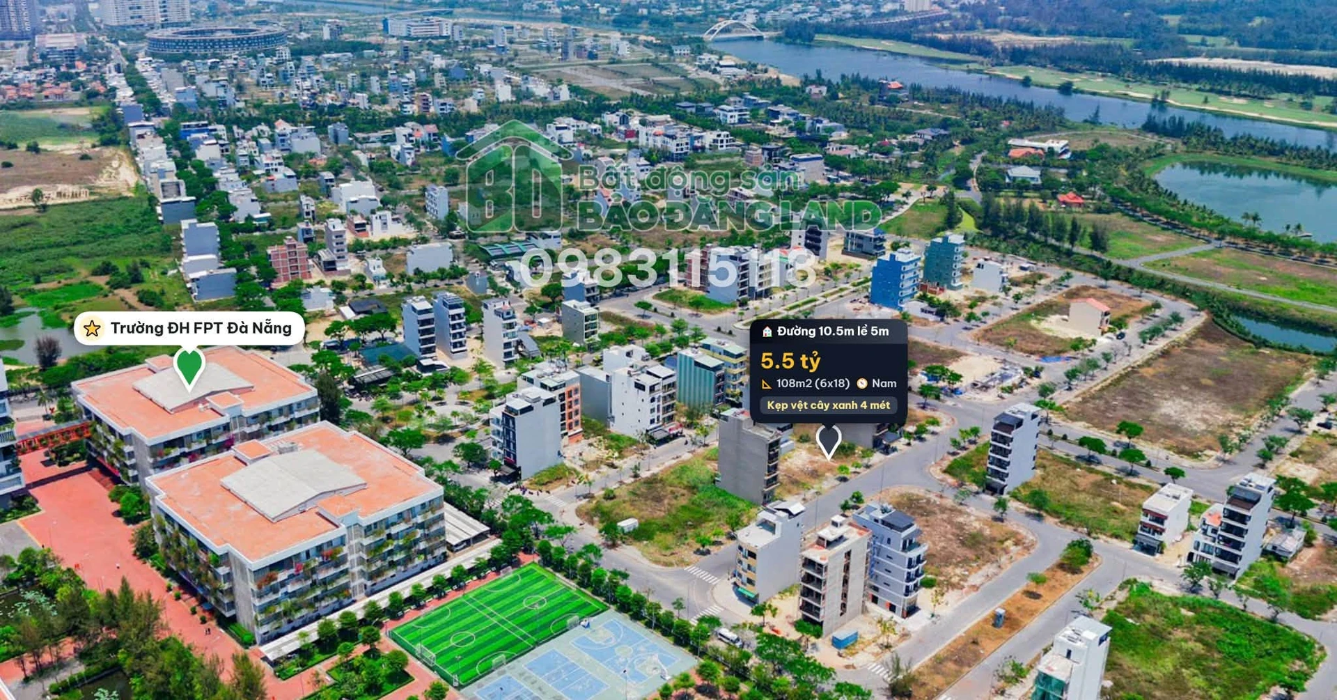 Bán đất shophouse FPT Đà Nẵng 108m2 - 5,5 tỷ - Ảnh 1