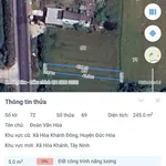 Bán gấp đất mặt tiền N2 5x49m full thổ, 1,8 tỷ, Hòa Khánh Đông, Đức Hòa - Ảnh thu nhỏ 4