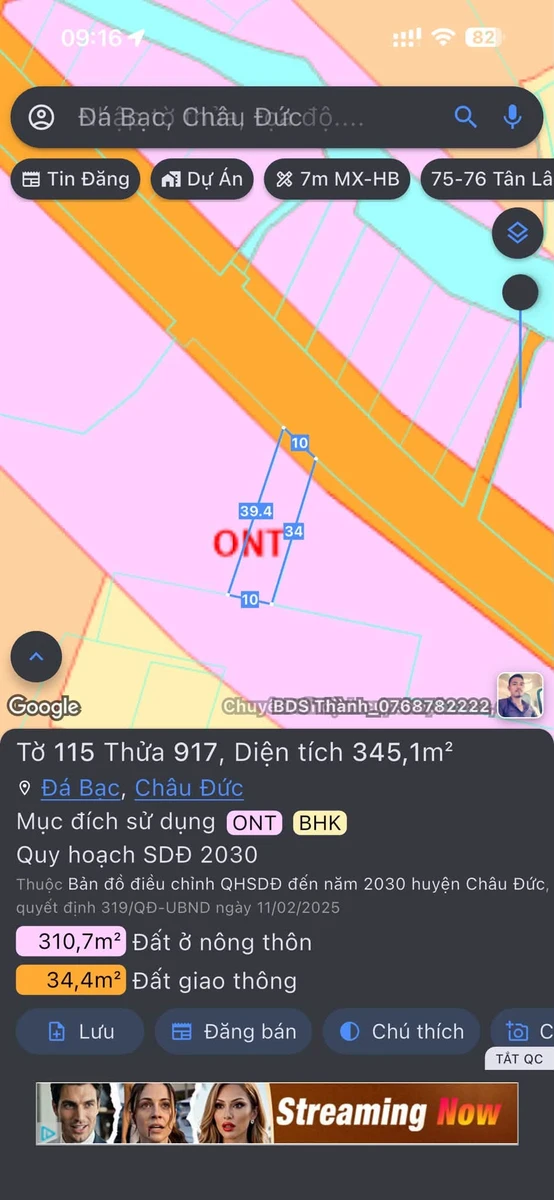 Bán đất mặt tiền Bình Giã-Đá Bạc 390m² giá 1,4 tỷ - Ảnh thu nhỏ 4