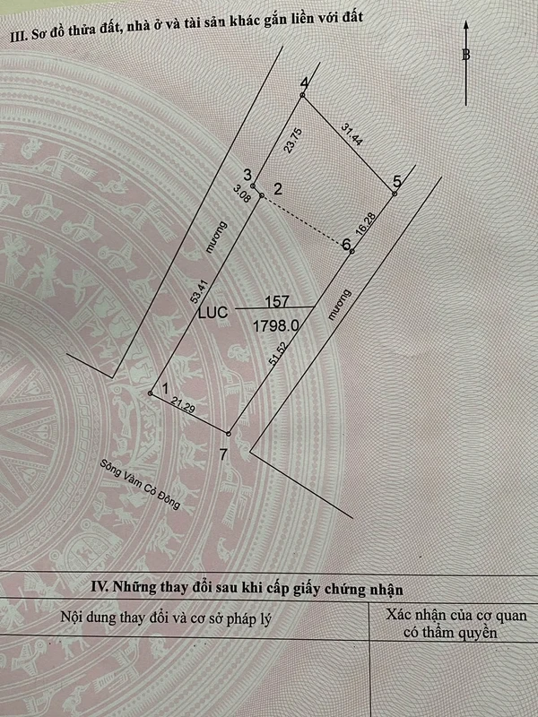 Bán đất lúa 1798m² 3 mặt tiền sông, xã Thanh Phước, Gò Dầu, Tây Ninh