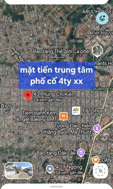 Bán đất mặt tiền Phùng Chí Kiên Buôn Ma Thuột 145m2