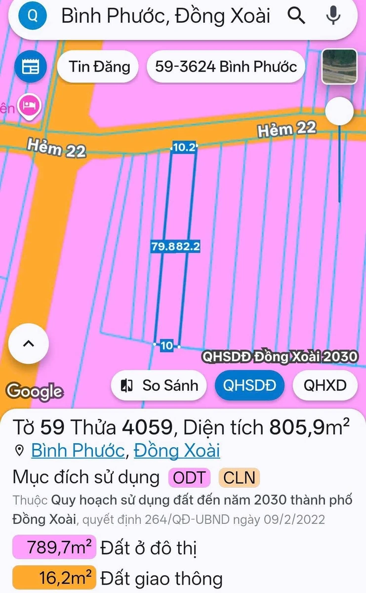 Đất xây nhà trọ Tiến Hưng 8000m2 gần KCN Bắc Đồng Phú - Ảnh thu nhỏ 3