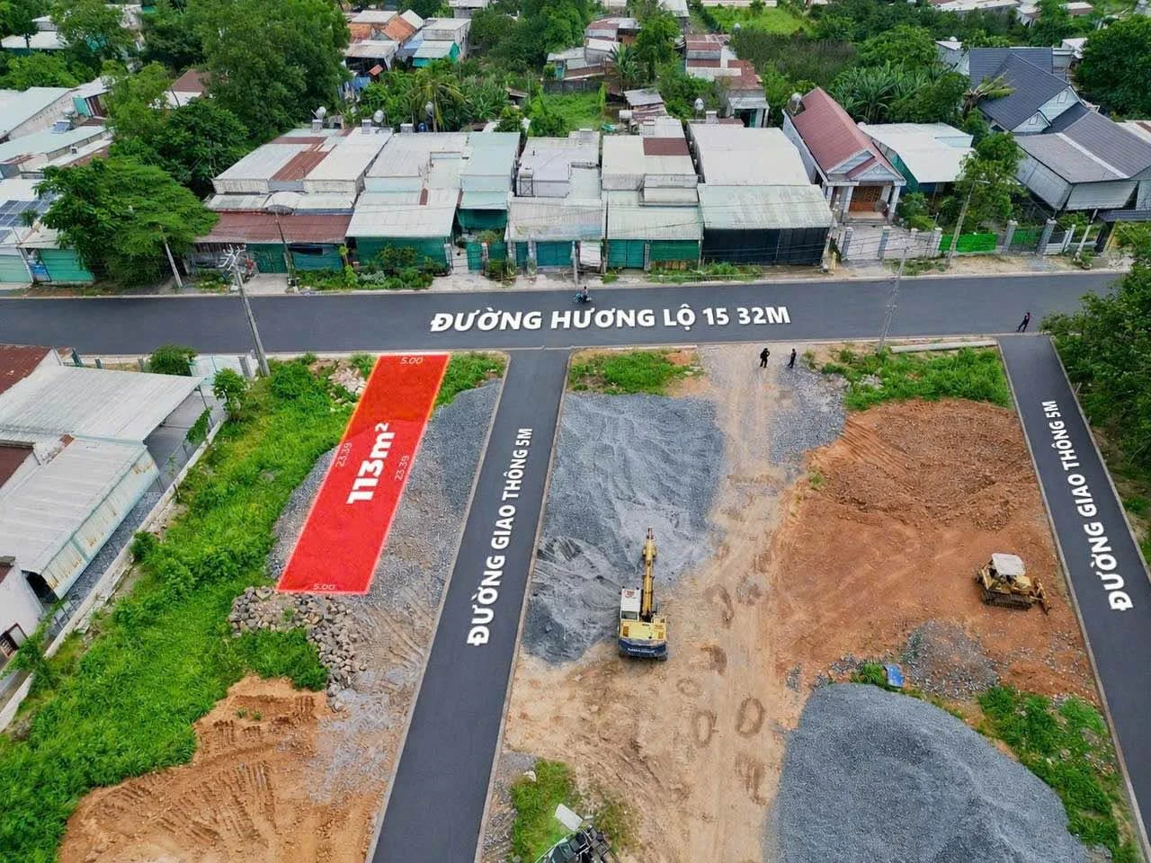 Bán đất 113m2 mặt tiền Hương Lộ 15, sổ riêng 2 tỷ 280 triệu - Ảnh 1