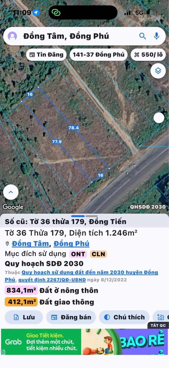 Bán đất MT QL14 Đồng Phú Bình Phước 32x78m, 100tr/m - Ảnh thu nhỏ 3