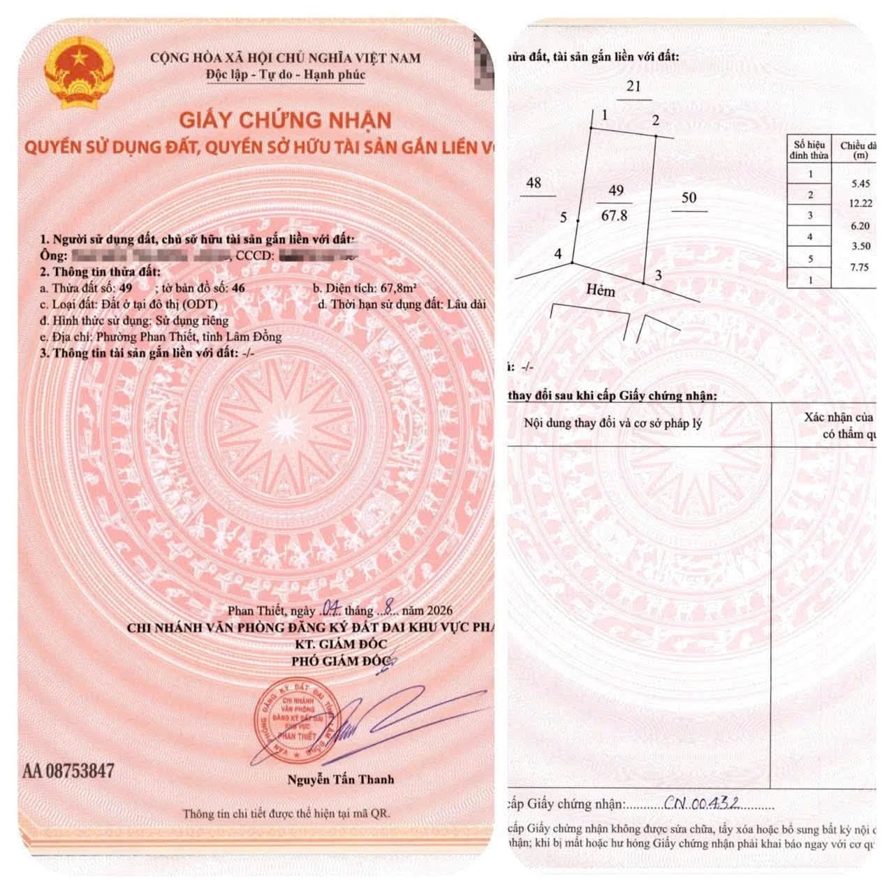 Bán đất thổ cư 67.8m² Phường Hưng Long, Phan Thiết - Ảnh 1