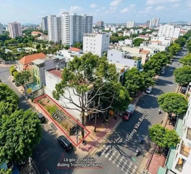 Bán đất lô góc 2 mặt tiền 100m2 Trương Văn Bang, Vũng Tàu