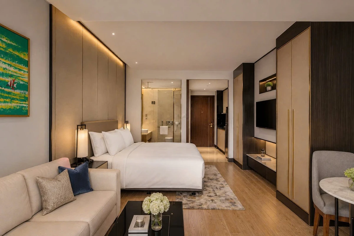 Bán căn hộ studio 38m2 full nội thất view biển Mỹ Khê Đà Nẵng - Ảnh thu nhỏ 2