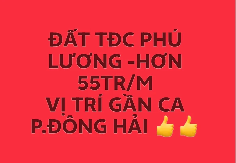 Bán đất tái định cư 110m2 gần chợ trường Phú Lương Nhà Bè