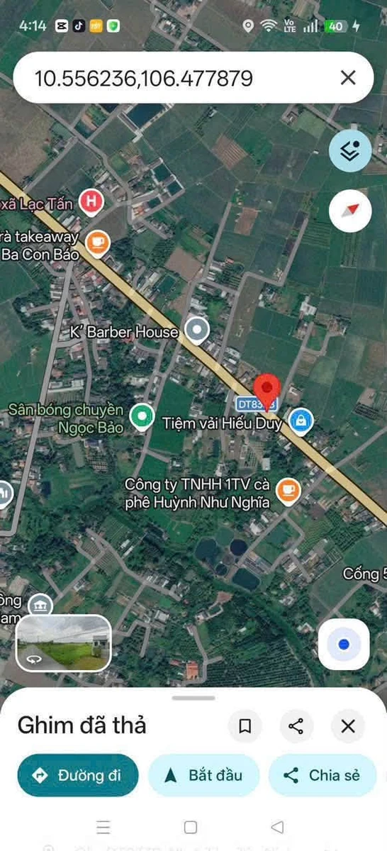 Bán đất thổ mặt tiền Tỉnh Lộ 833B Tân Trụ 200m² - 1 tỷ 499 triệu - Ảnh thu nhỏ 2