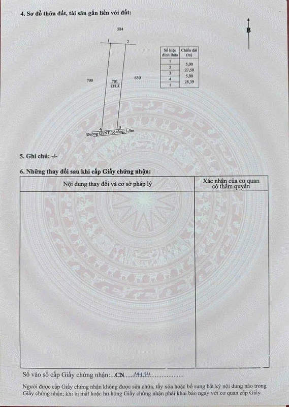 Bán đất 138,4 m² Phú Ngãi Trị Tây Ninh, 350 triệu