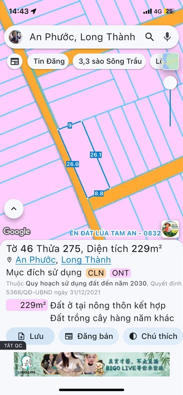 Bán gấp nhà góc 2 mặt tiền 229m2 sổ riêng thổ cư gần KCN Long Đức, Long Thành