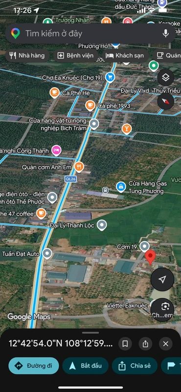 Bán đất chính chủ 10x25m thổ cư 80m2, sổ hồng riêng tại xã Ea Knuếc, Krông Pắc, Đắk Lắk