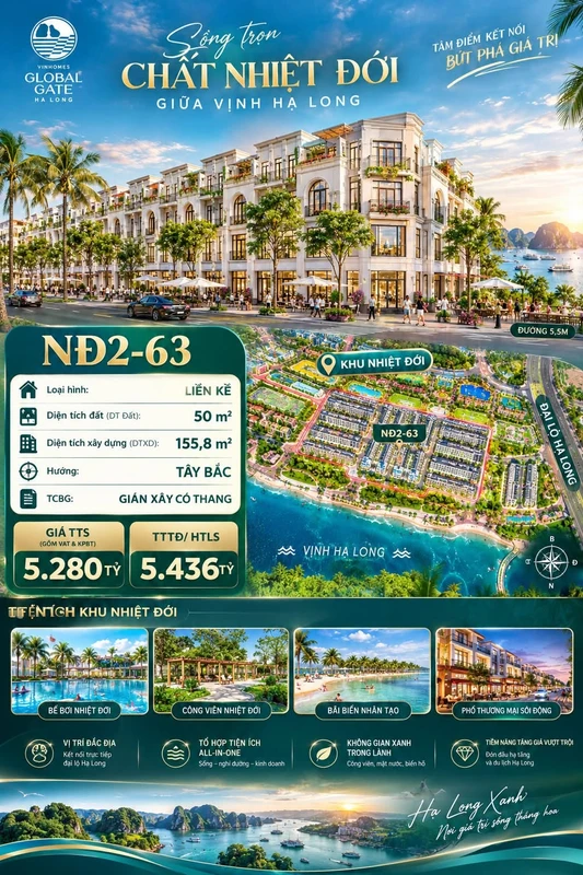 Bán liền kề 50m² Hạ Long Xanh 5,28 tỷ