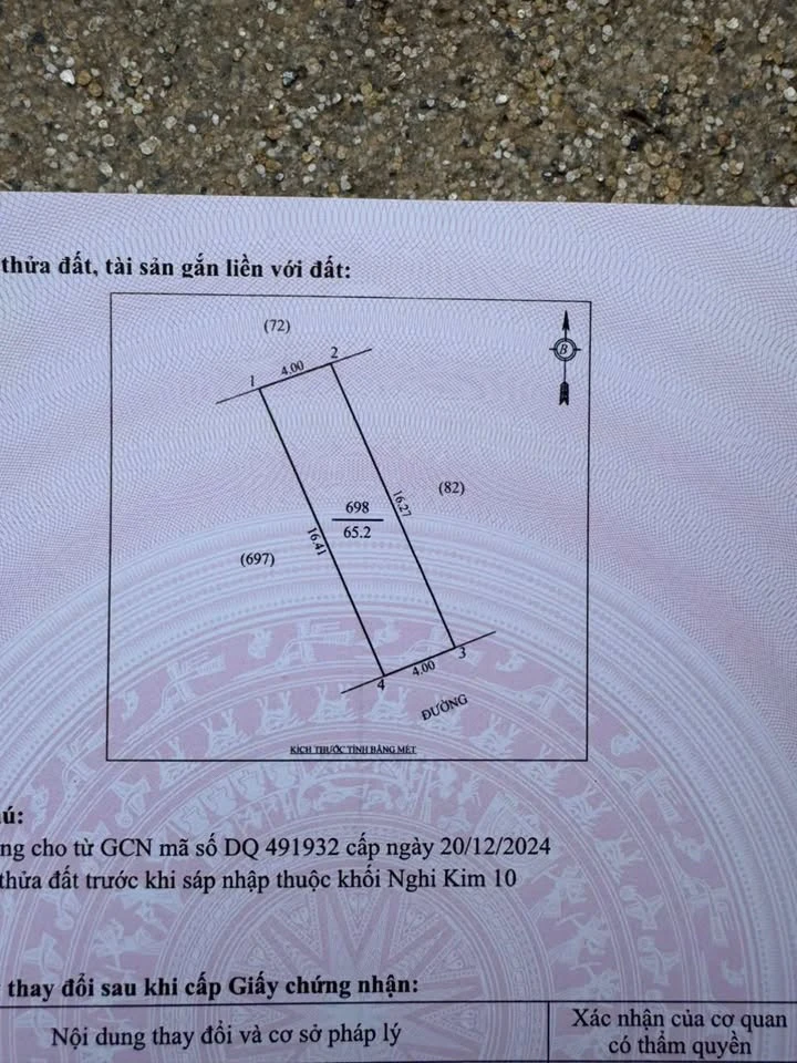 Bán đất 65,2m² đường Nhân Nghĩa Nhà Bè 950 triệu - Ảnh 1