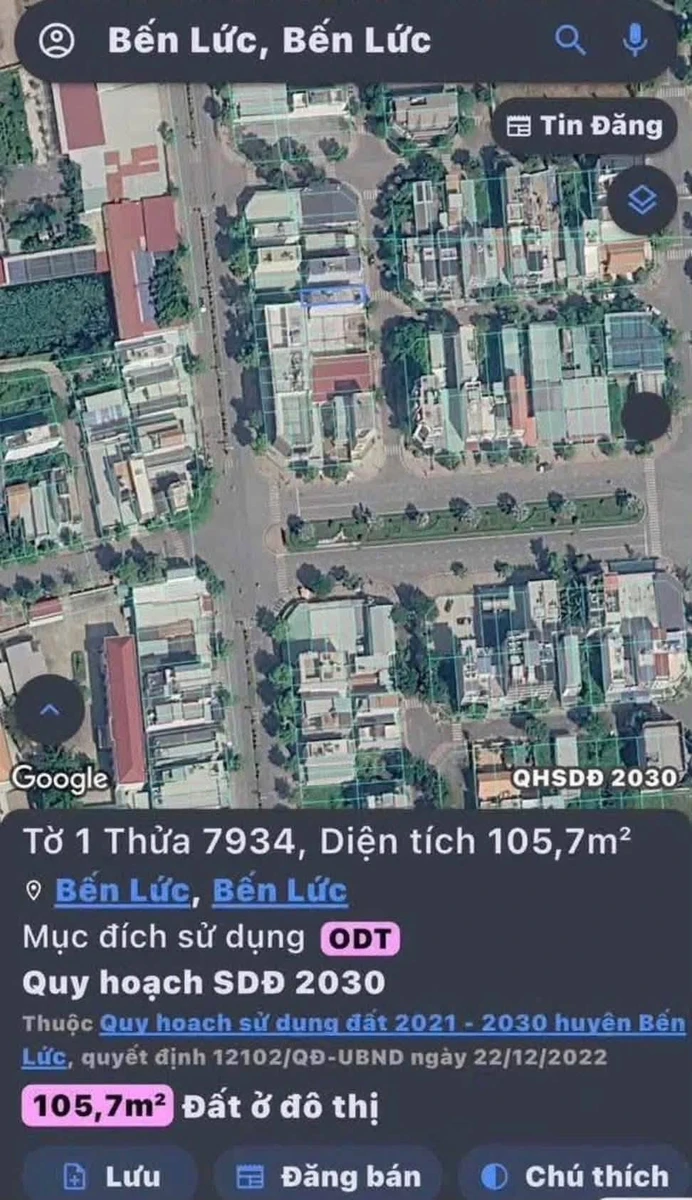 Bán nền đất 100m² Bến Lức Long An 3,55 tỷ - Ảnh thu nhỏ 3