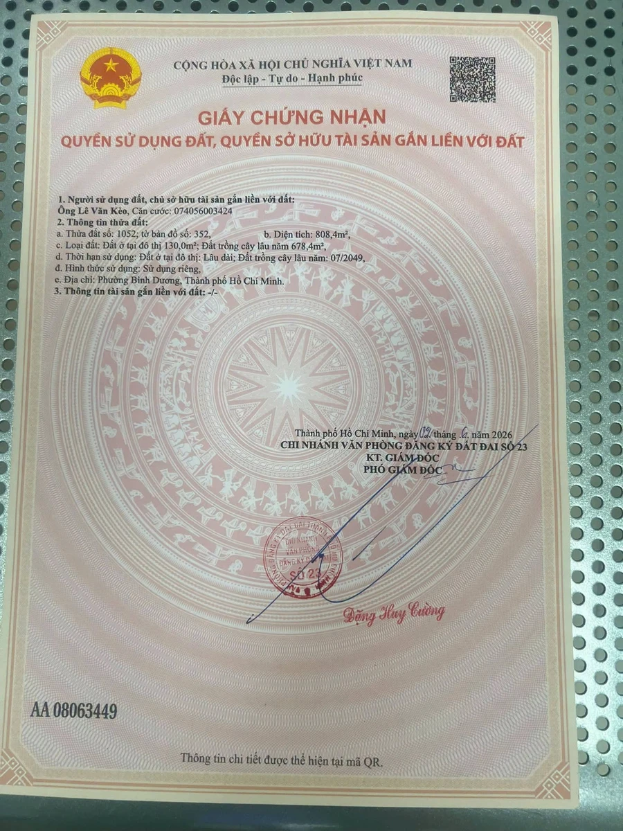 Bán đất hẻm ô tô 141m2 Phú Thọ, Thủ Dầu Một, giá 2,85 tỷ - Ảnh thu nhỏ 3