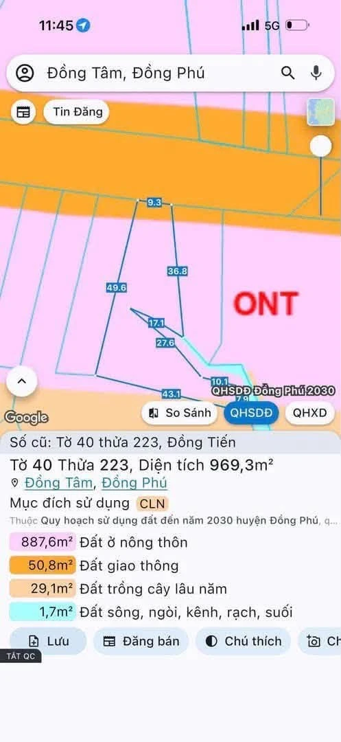 Bán đất mặt tiền 495m² Đồng Tiến, Bình Phước giá trên 400 triệu - Ảnh 1