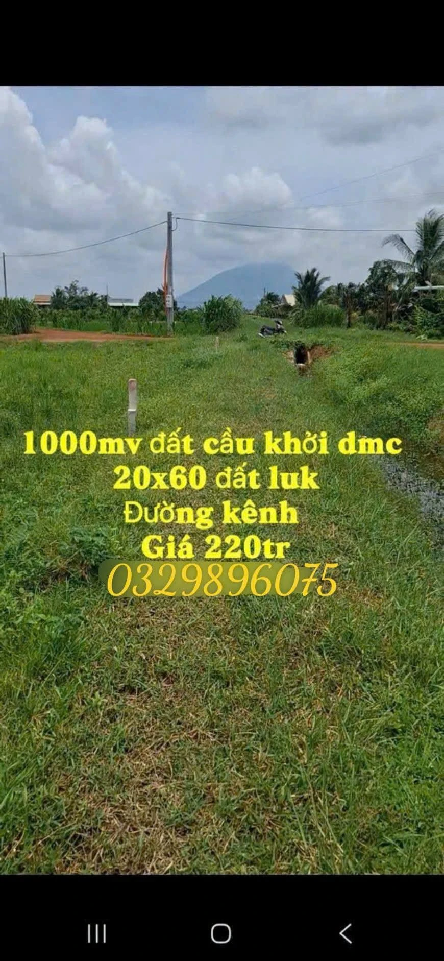 Bán đất Cầu Khởi 20x60m (1200m²) giá 220 triệu - Ảnh 1