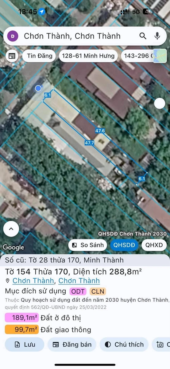 Bán mặt bằng kinh doanh 282m2, 3 phòng ngủ ở Chơn Thành - Ảnh thu nhỏ 3
