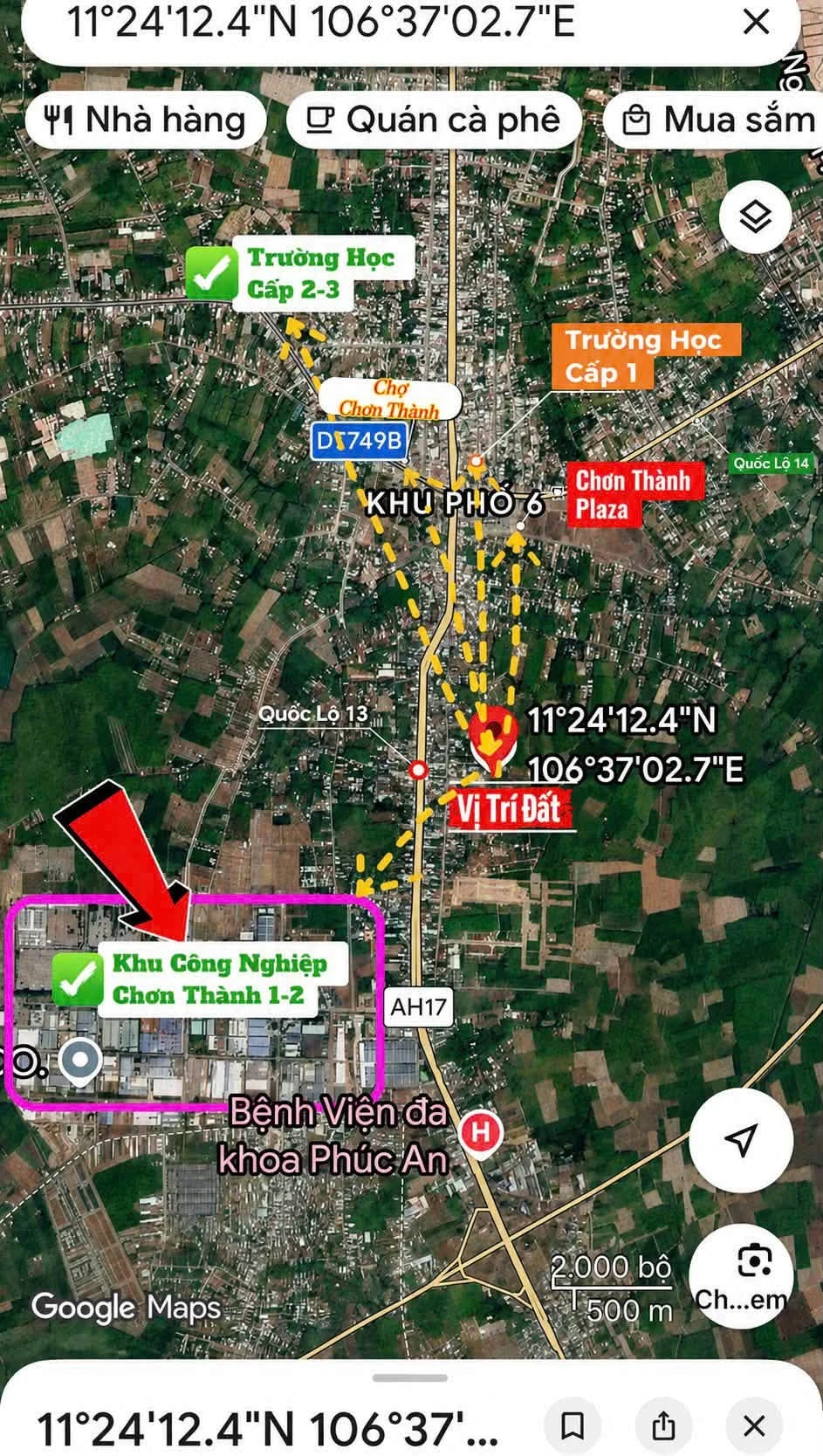 Bán đất mặt tiền 100m2 trung tâm Chơn Thành, Bình Dương - Ảnh 1