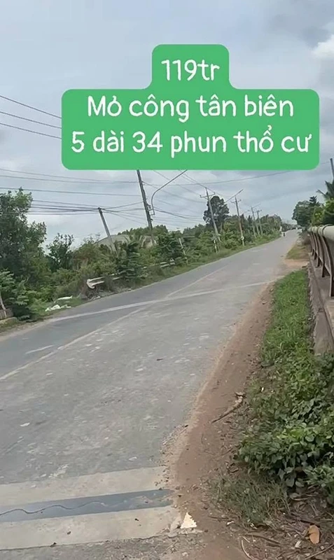 Bán đất thổ cư 170m² Mỏ công Tây Ninh 119 triệu