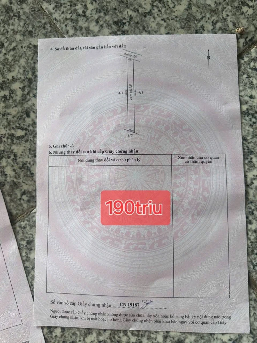 Bán lô đất 1000m² tại An Cơ, Châu Thành, Tây Ninh, giá 190 triệu - Ảnh thu nhỏ 4
