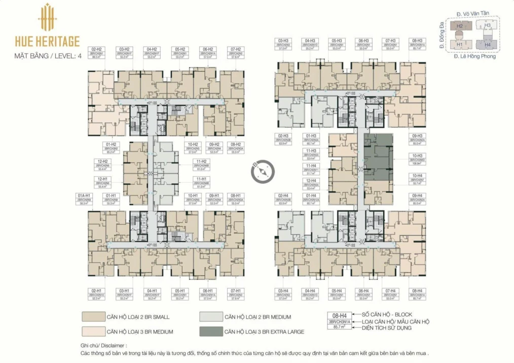 Chính chủ không qua trung gian bán CC tại Hue Heritage, 5,1 tỷ, 83m2, 3PN, 2WC, hướng ĐN - Ảnh thu nhỏ 2