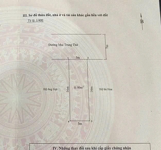 Bán đất mặt đường Mai Trung Thứ 80m² 4,89 tỷ Hải An