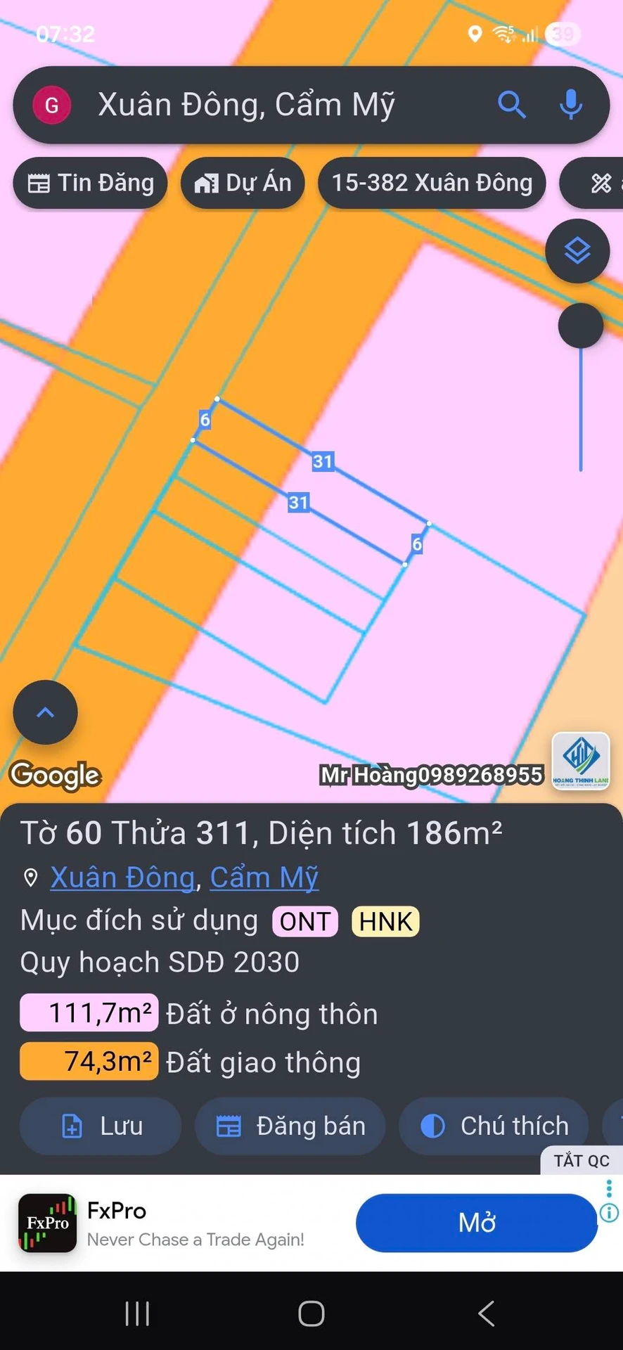 Bán đất nền 186m² tại xã Xuân Đông, Đồng Nai - Ảnh 1