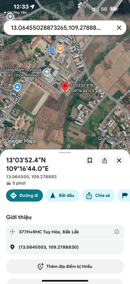 Bán đất 151m² Phú Hòa, Phú Yên 1 tỷ - Ảnh thu nhỏ 2