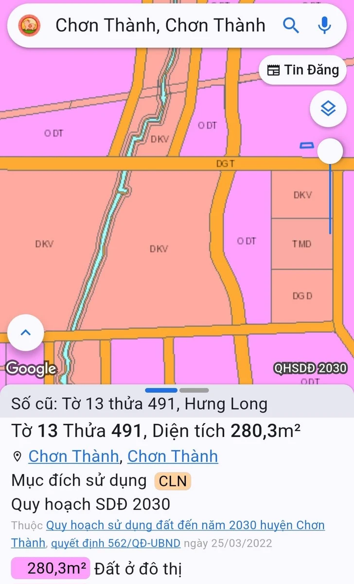 Chính chủ bán đất 336,6m² gần đường Lê Duẩn, phường Chơn Thành, Đồng Nai giá 1,7 tỷ - Ảnh thu nhỏ 3