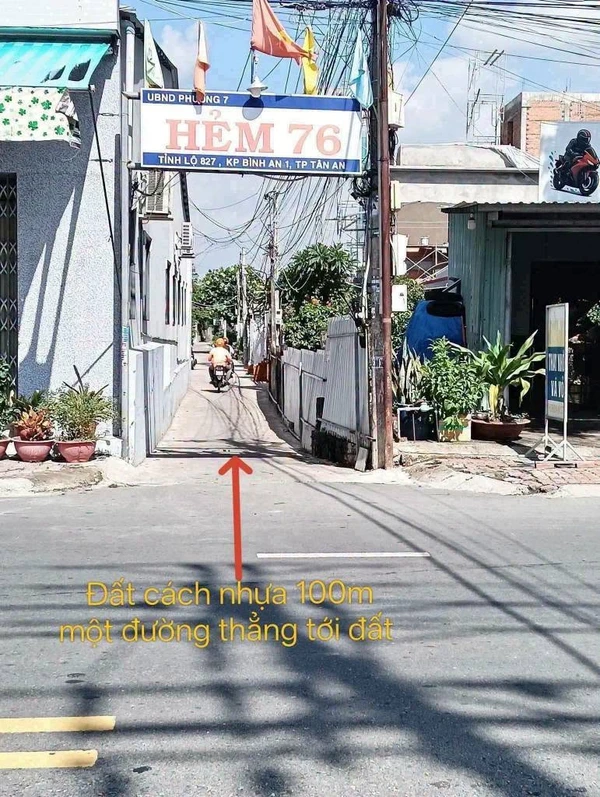 Bán nền đất thổ cư 2 mặt tiền 199 m2 Tân An Tây Ninh