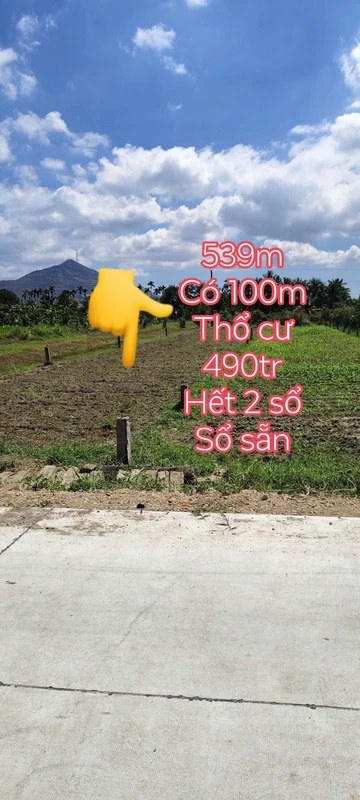 Bán đất 539m2 có 100m2 thổ cư, 2 sổ riêng, giá 490 triệu tại thị trấn Ma Lâm