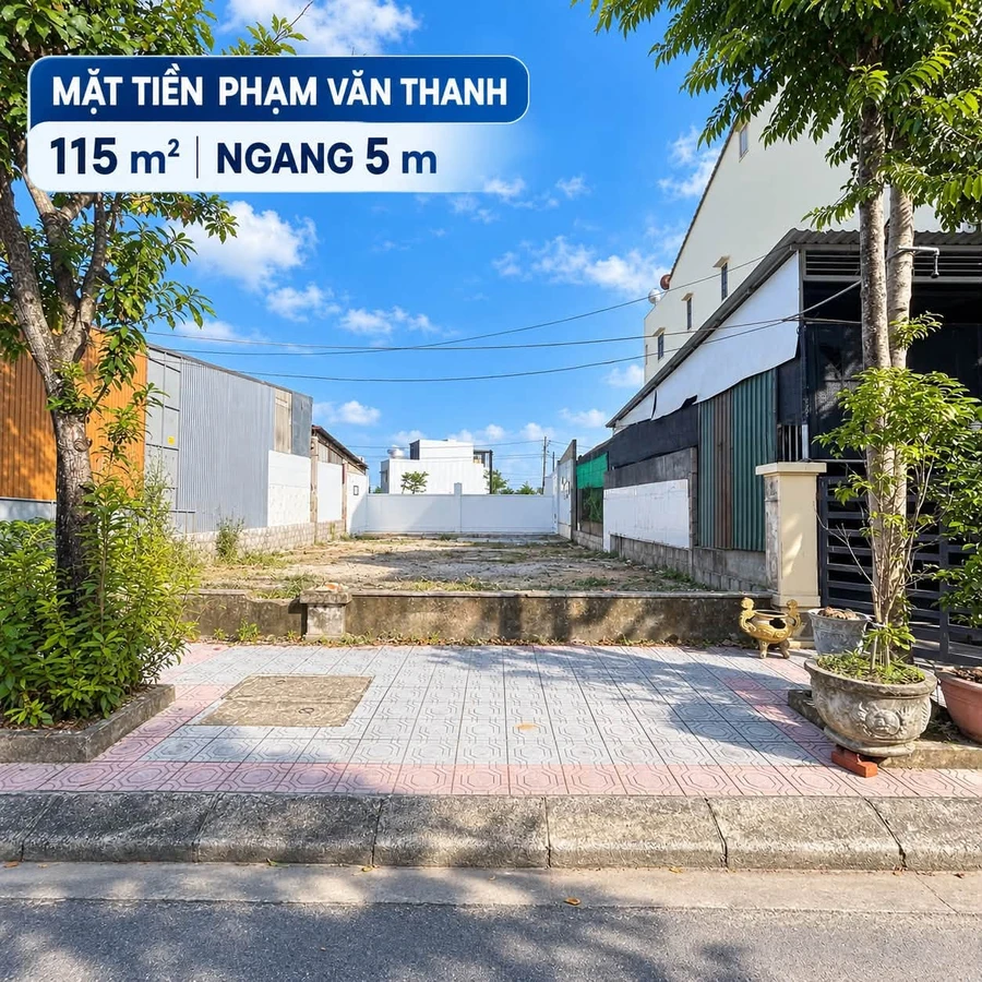 Bán đất mặt tiền Phạm Văn Thanh 115m² view sông - Ảnh 1