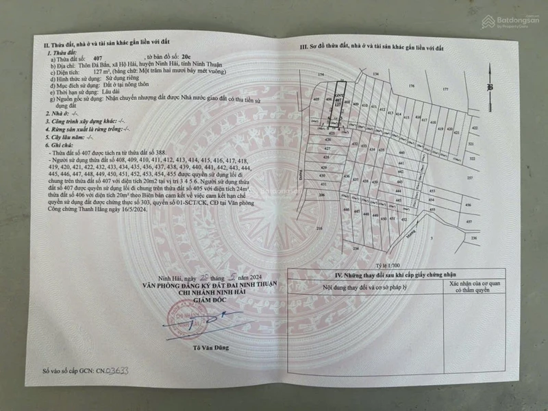 Ngộp ngân hàng cần bán 127m2, 100% thổ cư, giá 330 triệu trọn sổ, 0794 075 ***