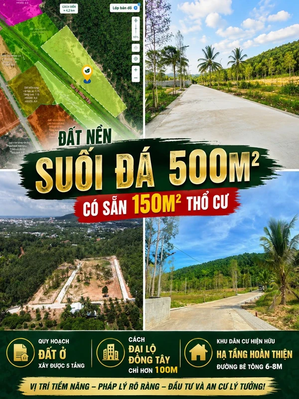 Bán đất nền Suối Đá Phú Quốc 500m² giá 2 tỷ