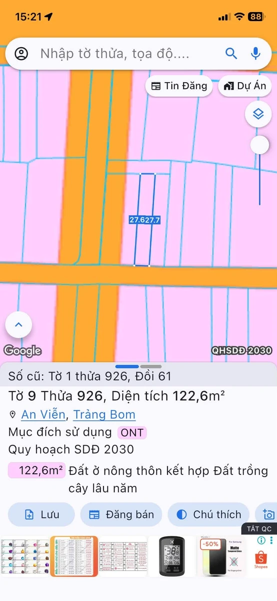 Bán đất vườn 126m² Ngô Trảng Bom 1 tỷ 299 triệu - Ảnh thu nhỏ 2