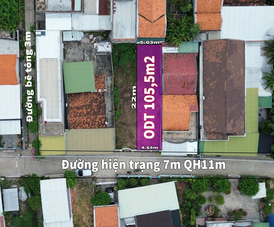 Bán đất thổ cư 105m2 giá 1,45 tỷ gần đường 16/7, Ninh Hiệp, Ninh Hòa - Ảnh thu nhỏ 4